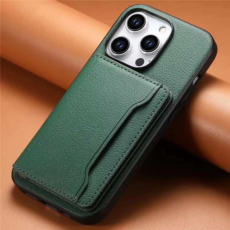 Luxury iPhone Case — Magnetic Leather Wallet Cover with Card Slot Holder, Anti-Fingerprint Scratch-Resistant Design and Non-Slip Protective Finish