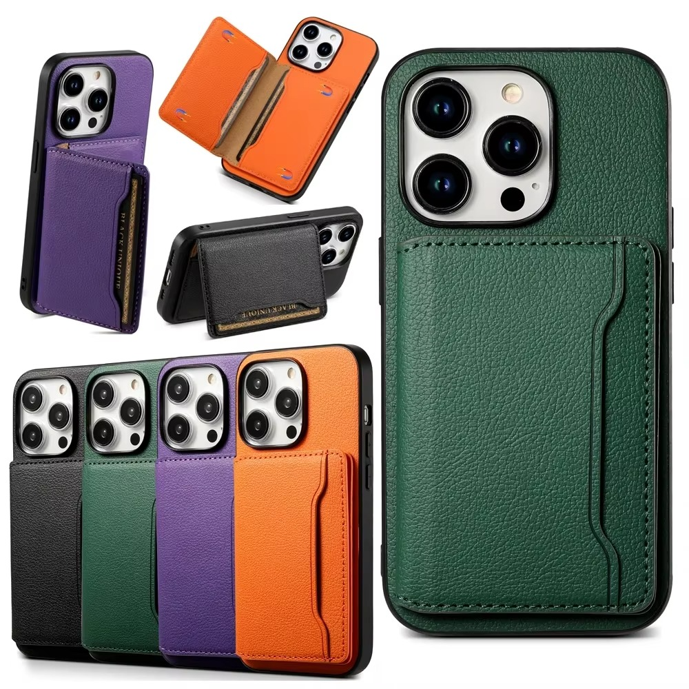 Luxury iPhone Case — Magnetic Leather Wallet Cover with Card Slot Holder, Anti-Fingerprint Scratch-Resistant Design and Non-Slip Protective Finish