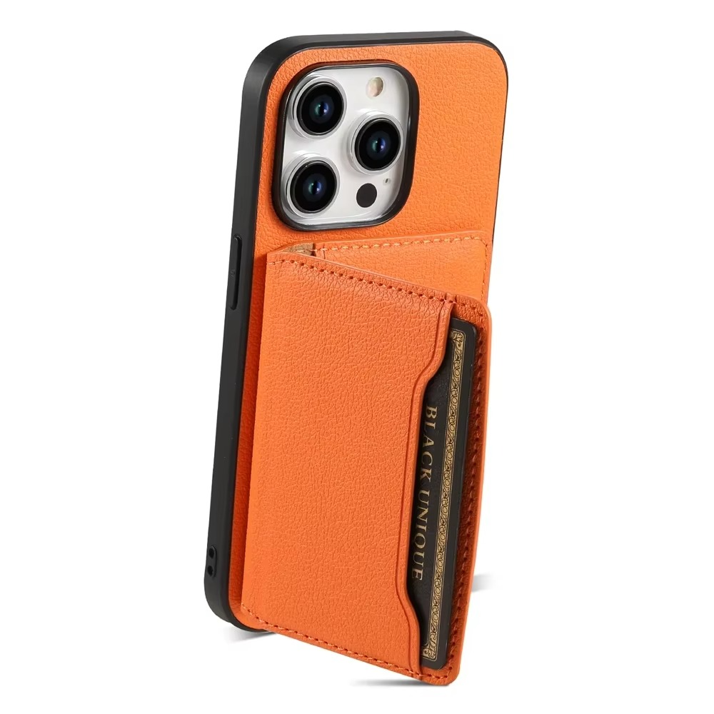 Luxury iPhone Case — Magnetic Leather Wallet Cover with Card Slot Holder, Anti-Fingerprint Scratch-Resistant Design and Non-Slip Protective Finish