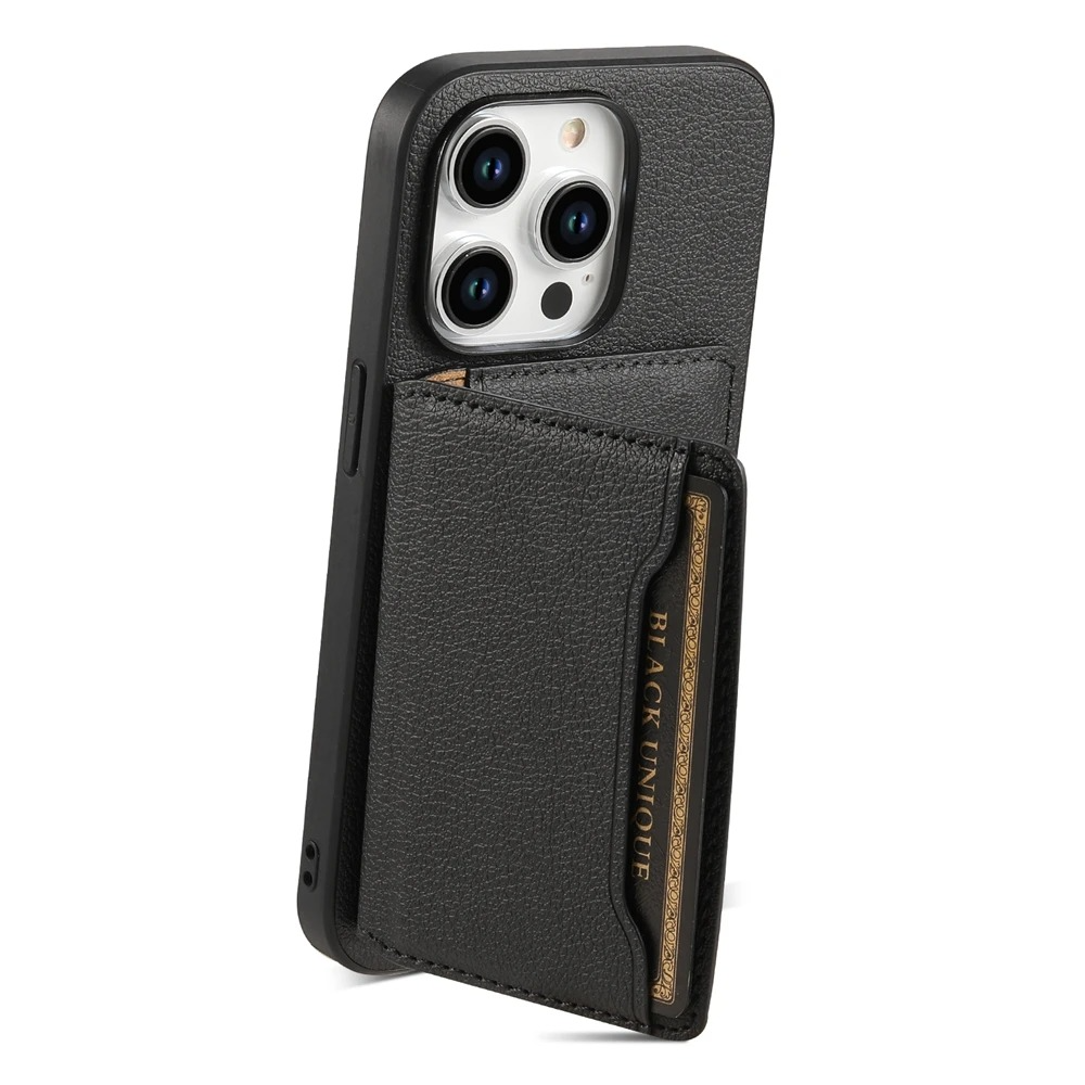 Luxury iPhone Case — Magnetic Leather Wallet Cover with Card Slot Holder, Anti-Fingerprint Scratch-Resistant Design and Non-Slip Protective Finish