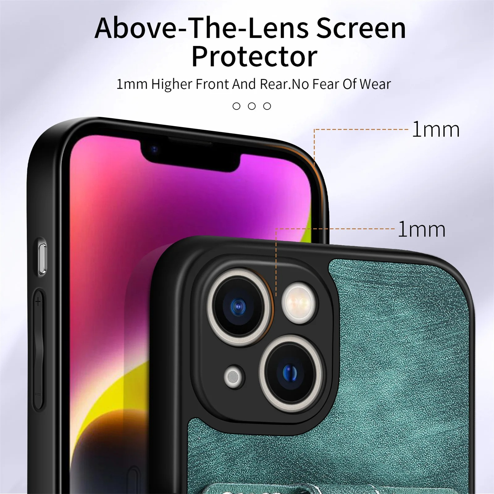 Luxury iPhone Case — Magnetic Leather Wallet Cover with Ring Holder, Card Slot, Kickstand Function and Anti-Scratch Non-Slip TPU + PU Design