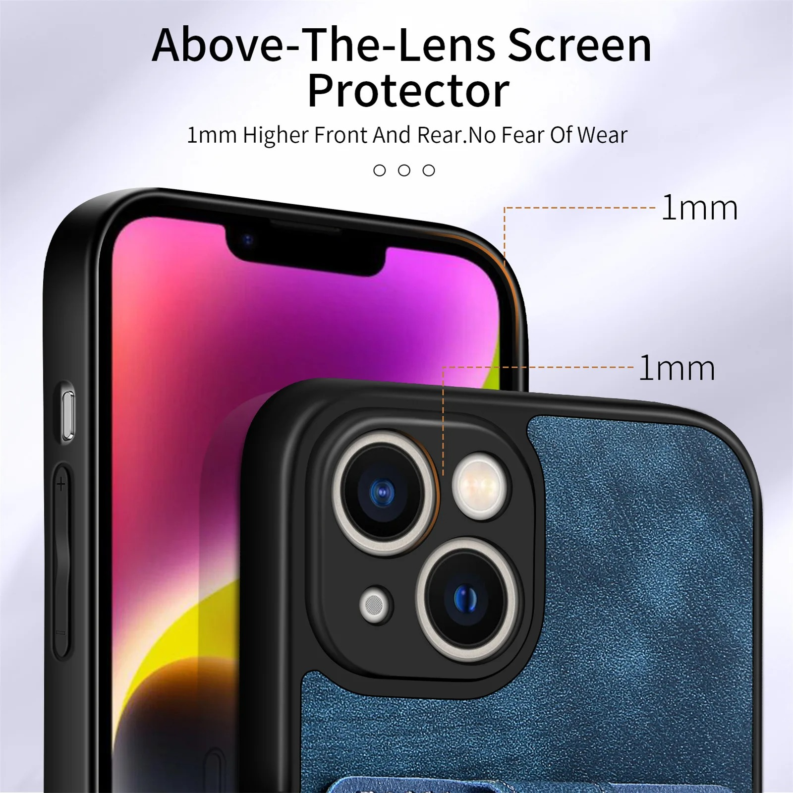 Luxury iPhone Case — Magnetic Leather Wallet Cover with Ring Holder, Card Slot, Kickstand Function and Anti-Scratch Non-Slip TPU + PU Design