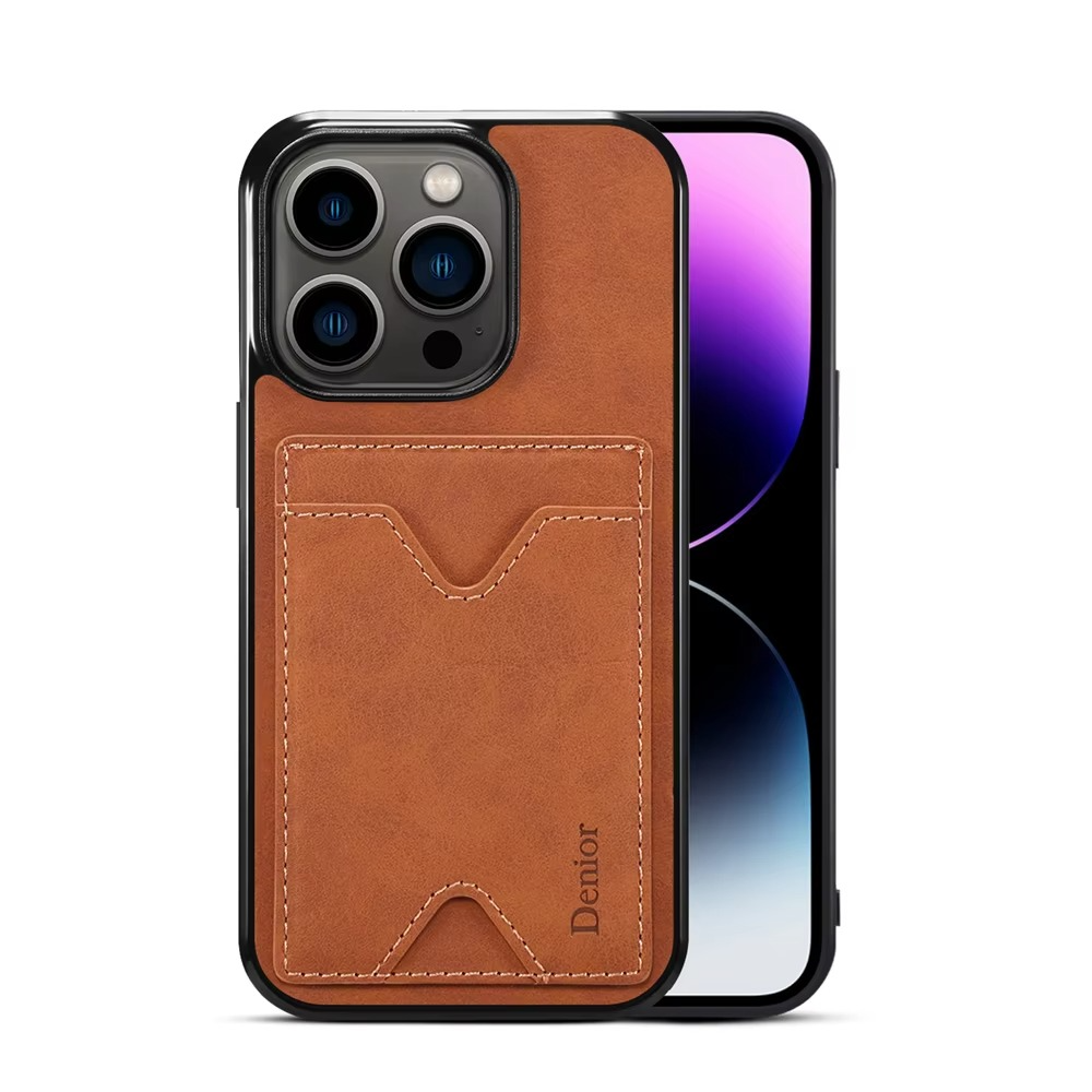 Luxury iPhone Case — Magnetic PU Leather Back Cover with Card Slot, Invisible Stand Holder, Anti-Fingerprint Scratch-Resistant Design