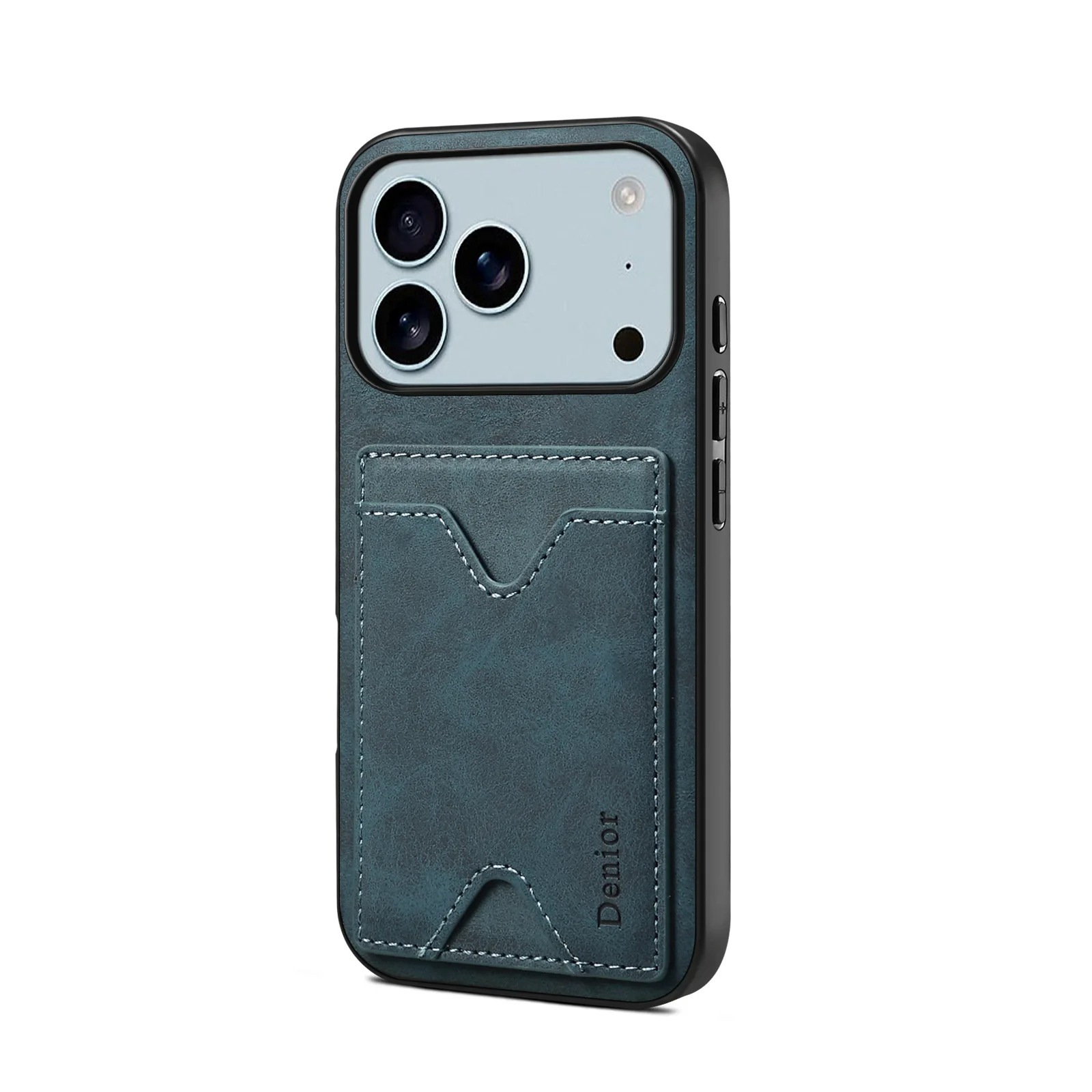 Luxury iPhone Case — Magnetic PU Leather Back Cover with Card Slot, Invisible Stand Holder, Anti-Fingerprint Scratch-Resistant Design