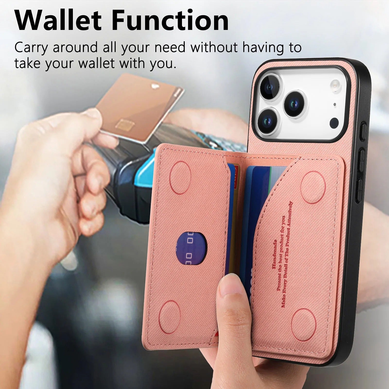 Luxury iPhone Case — Magnetic RFID-Blocking PU Leather Wallet Cover with Zipper Card Holder, Shockproof Anti-Fingerprint Dustproof Design
