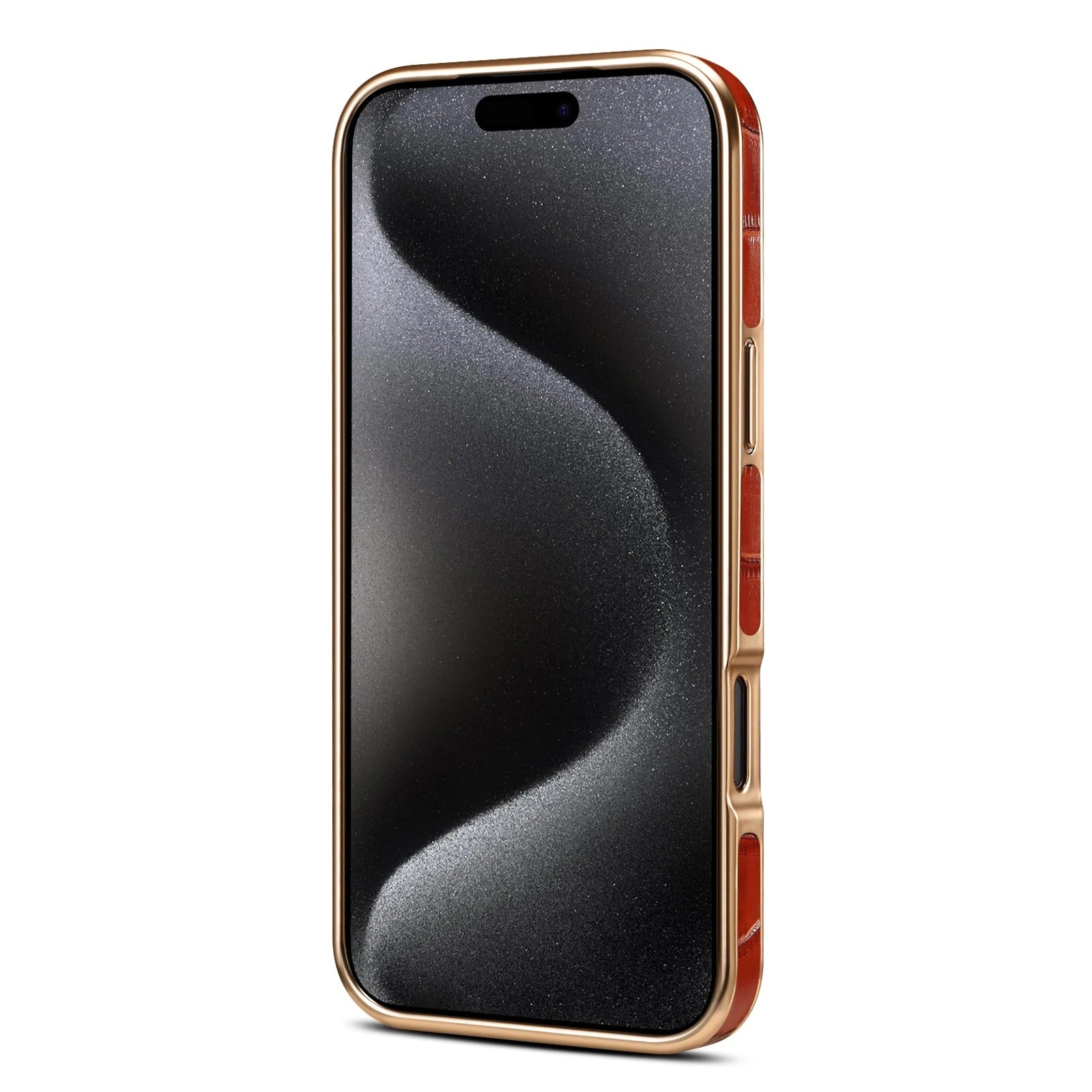 Luxury iPhone Case — Magnetic, Anti-Fingerprint, Anti-Scratch Half-Wrapped Leather Cover with Crocodile-Texture Design and Protective Back Shell