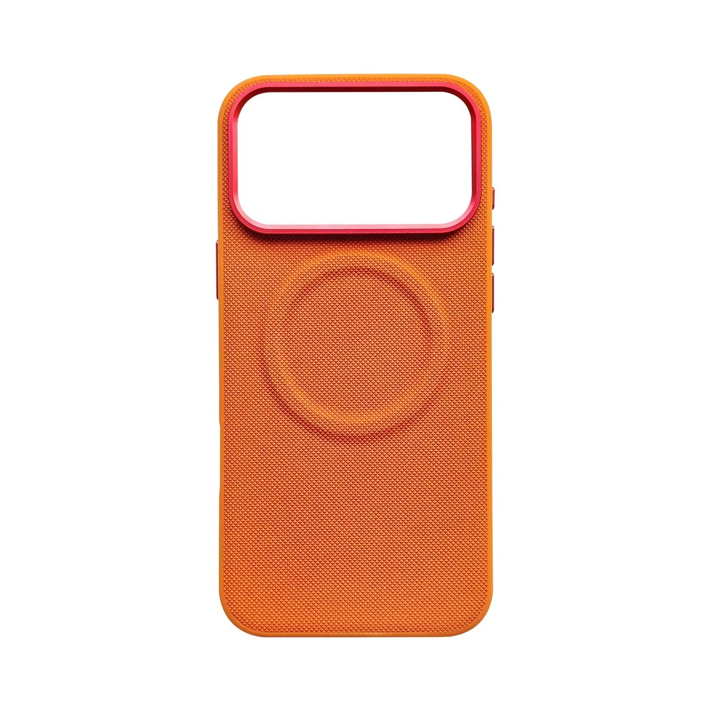 Luxury iPhone Case — Magnetic, Shockproof Leather Cover with Diamond-Texture Grain, Individual Buttons and MagSafe Wireless Charging Support