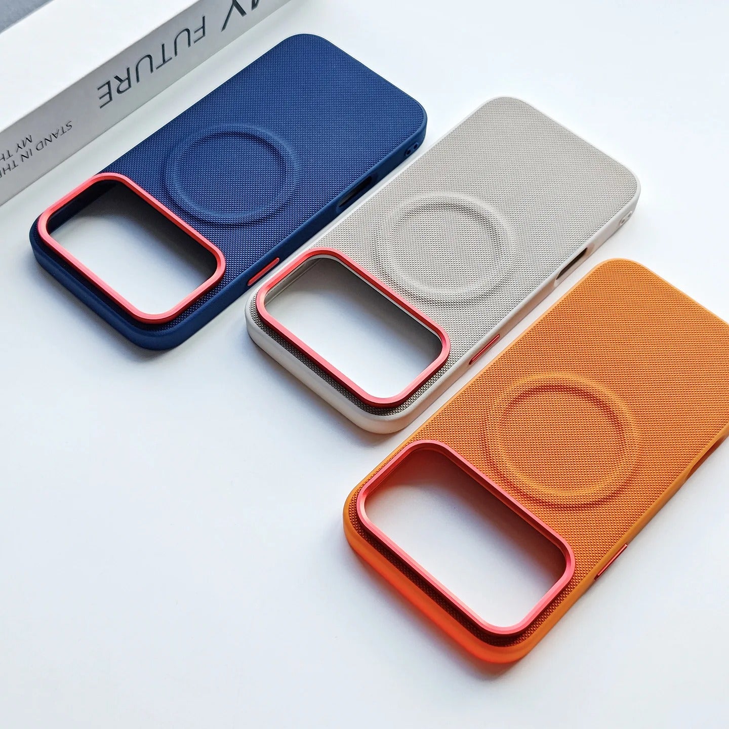 Luxury iPhone Case — Magnetic, Shockproof Leather Cover with Diamond-Texture Grain, Individual Buttons and MagSafe Wireless Charging Support