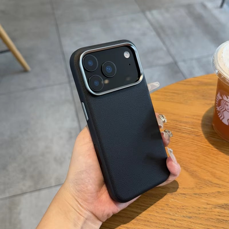 Luxury iPhone Case — Magnetic, Shockproof Leather Cover with MagSafe Wireless Charging Support and Integrated Camera Control Button