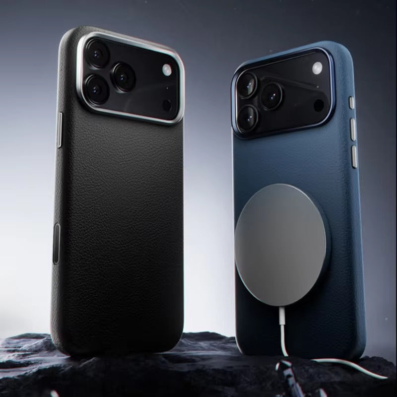Luxury iPhone Case — Magnetic, Shockproof Leather Cover with MagSafe Wireless Charging Support and Integrated Camera Control Button