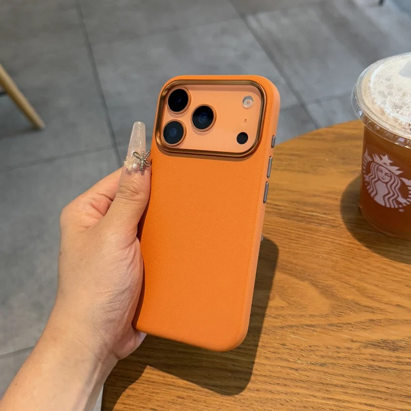 Luxury iPhone Case — Magnetic, Shockproof Leather Cover with MagSafe Wireless Charging Support and Integrated Camera Control Button