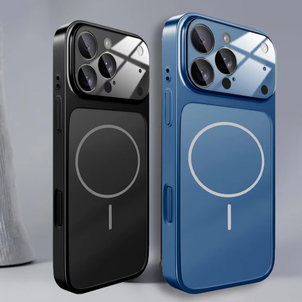 Luxury iPhone Case — Magnetic, Shockproof Nano-Glass Matte Cover with Anti-Fingerprint Armor Design and MagSafe Wireless Charging Support