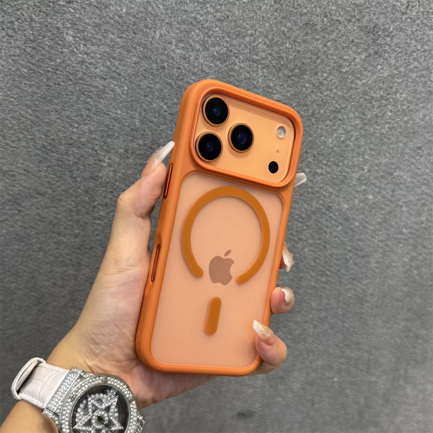 Luxury iPhone Case — Magnetic, Shockproof, Anti-Fingerprint, Anti-Scratch, Dustproof Lightweight Matte Translucent Half-Wrapped Cover with Camera Control Button