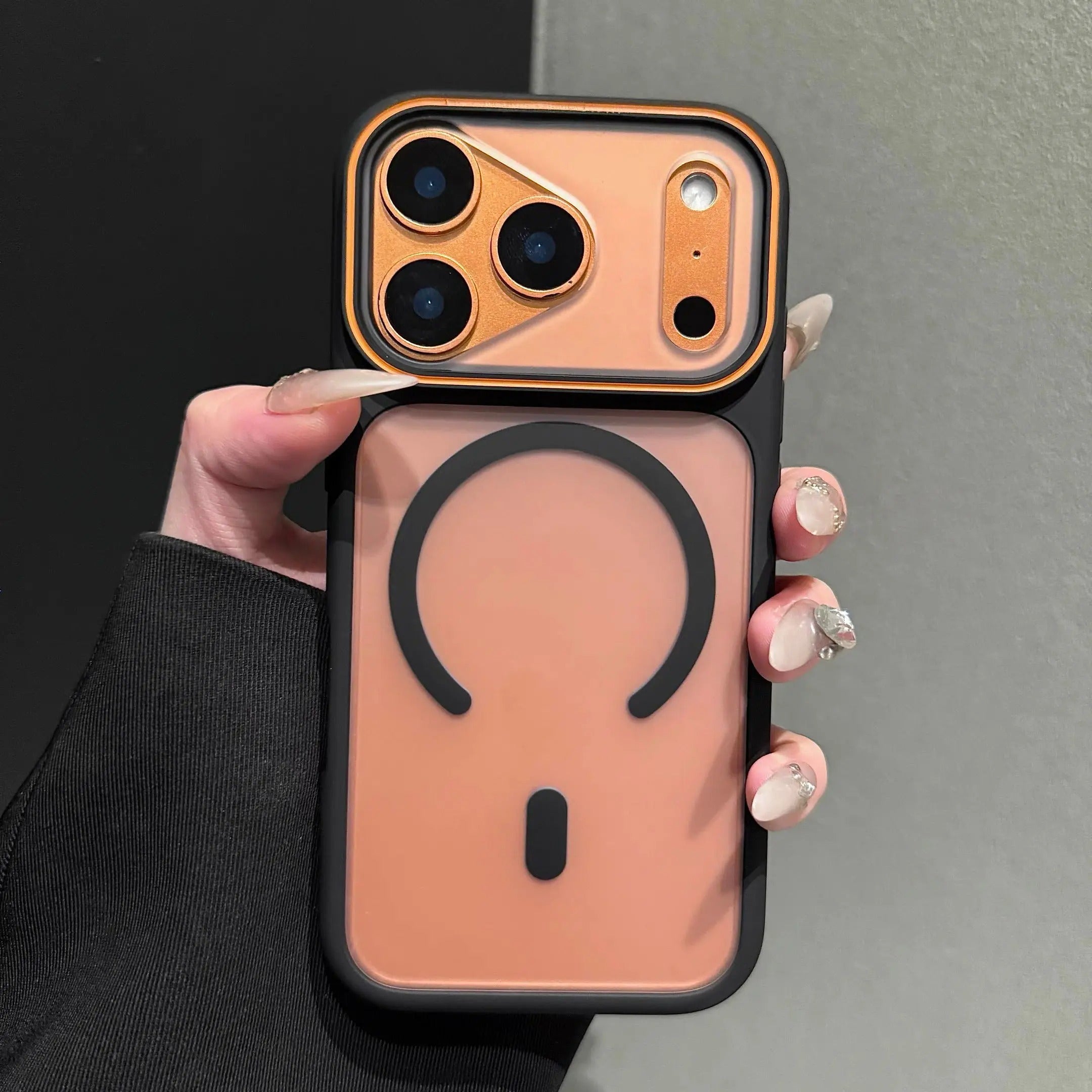 Luxury iPhone Case — Magnetic, Shockproof, Anti-Fingerprint, Anti-Scratch, Dustproof Matte Anti-Glare Translucent Full-Coverage Non-Slip Cover with MagSafe Wireless Charging Support