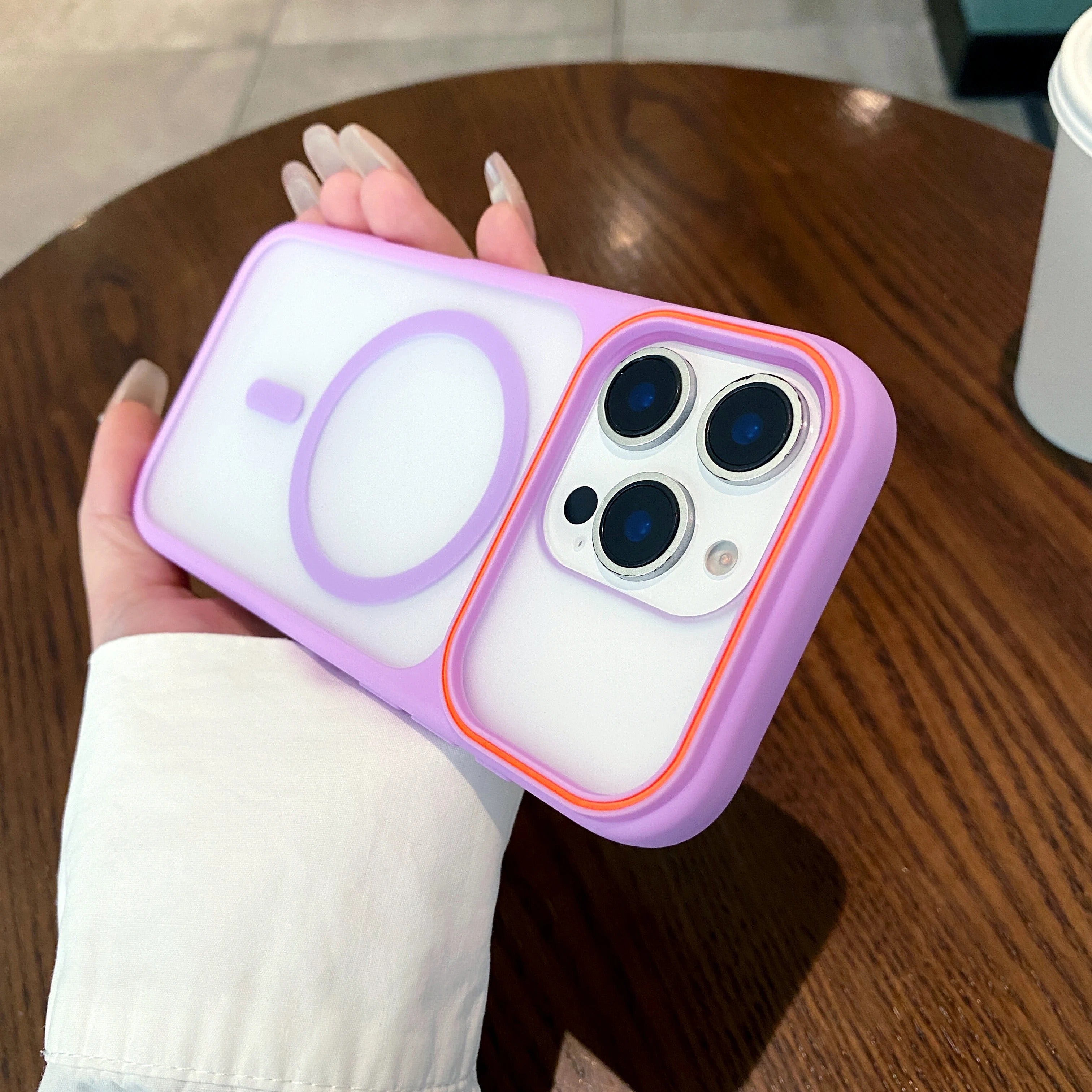 Luxury iPhone Case — Magnetic, Shockproof, Anti-Fingerprint, Anti-Scratch, Dustproof Matte Anti-Glare Translucent Full-Coverage Non-Slip Cover with MagSafe Wireless Charging Support