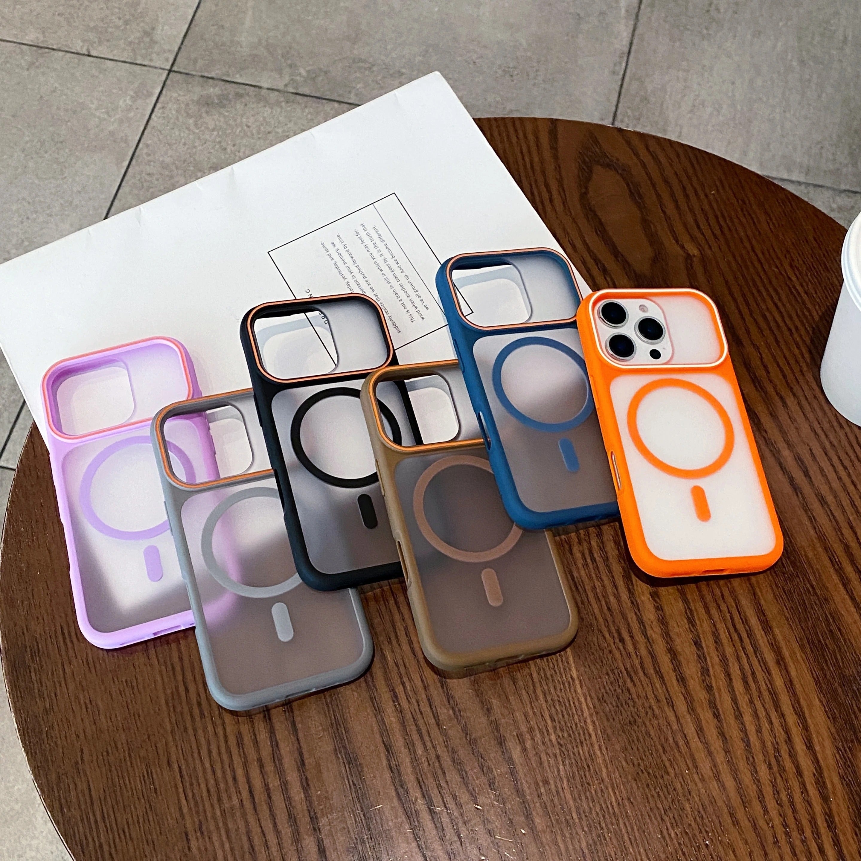 Luxury iPhone Case — Magnetic, Shockproof, Anti-Fingerprint, Anti-Scratch, Dustproof Matte Anti-Glare Translucent Full-Coverage Non-Slip Cover with MagSafe Wireless Charging Support