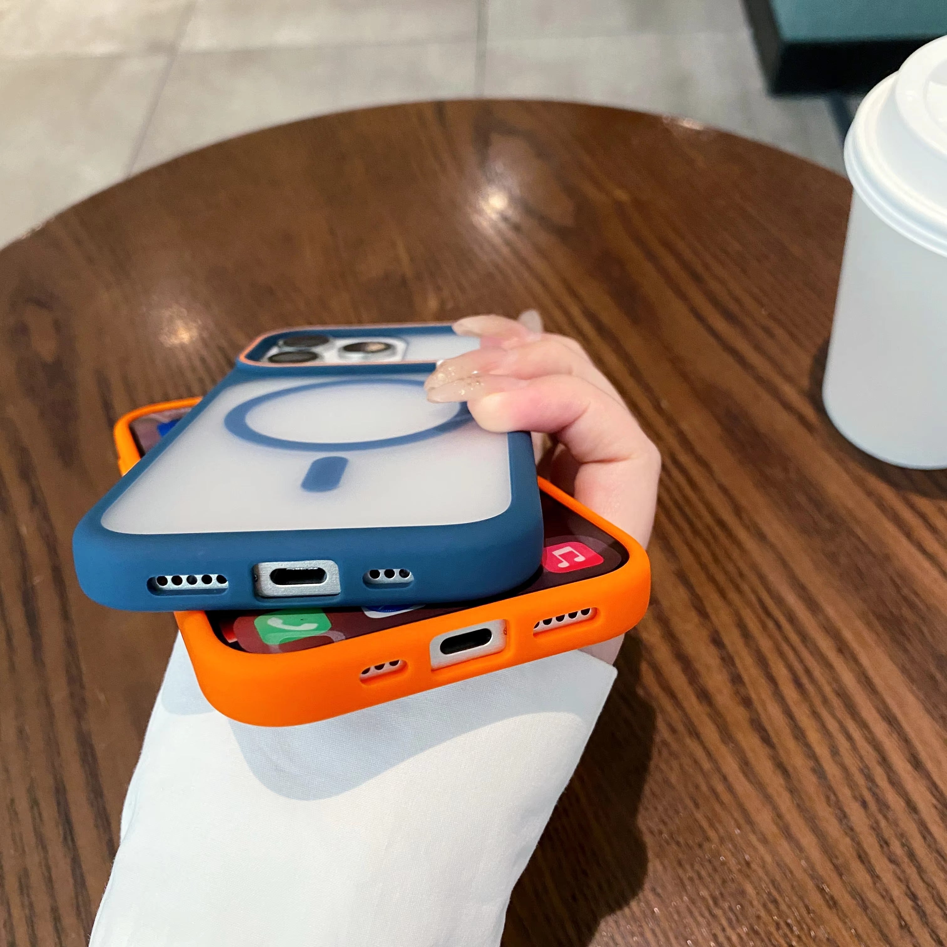 Luxury iPhone Case — Magnetic, Shockproof, Anti-Fingerprint, Anti-Scratch, Dustproof Matte Anti-Glare Translucent Full-Coverage Non-Slip Cover with MagSafe Wireless Charging Support