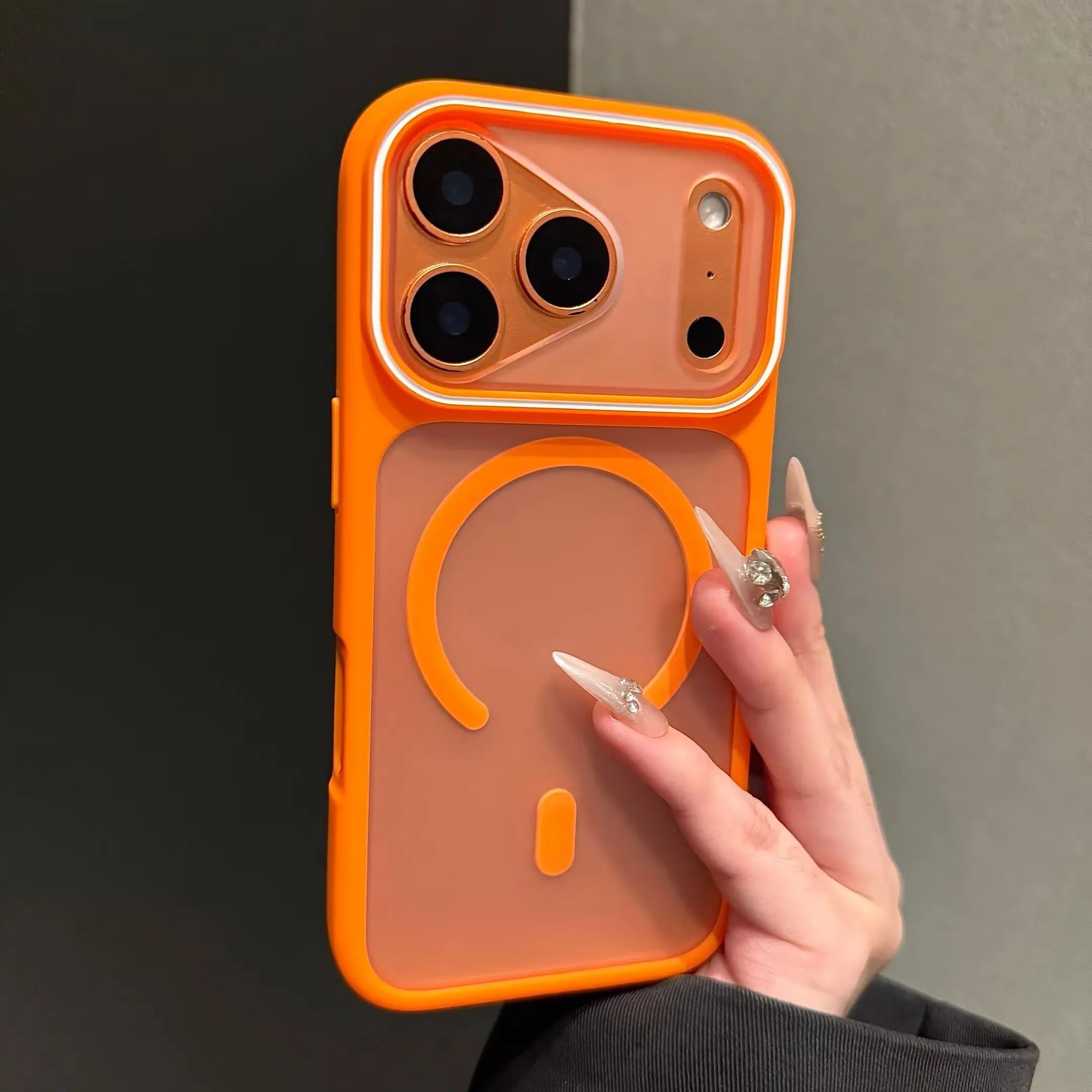 Luxury iPhone Case — Magnetic, Shockproof, Anti-Fingerprint, Anti-Scratch, Dustproof Matte Anti-Glare Translucent Full-Coverage Non-Slip Cover with MagSafe Wireless Charging Support