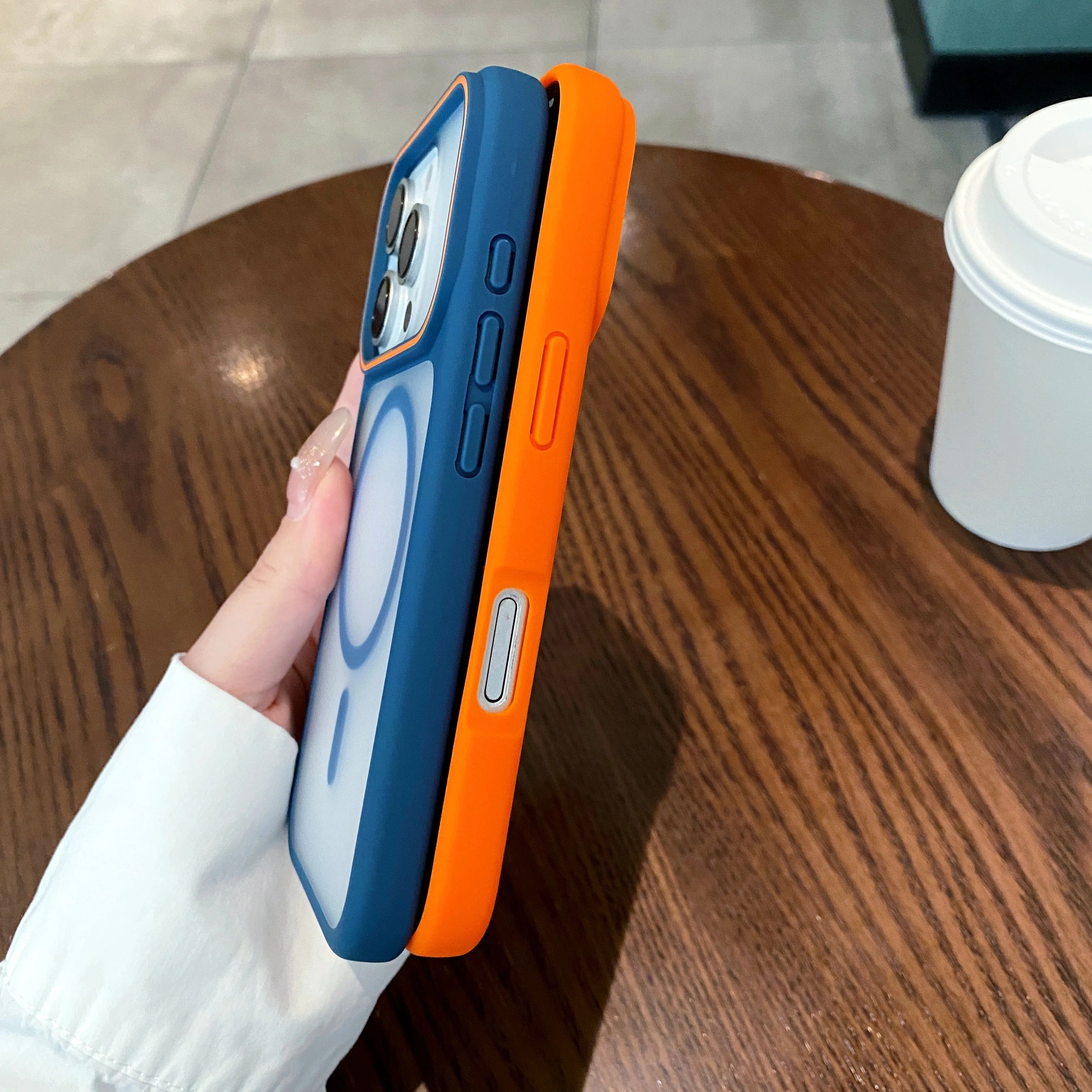 Luxury iPhone Case — Magnetic, Shockproof, Anti-Fingerprint, Anti-Scratch, Dustproof Matte Anti-Glare Translucent Full-Coverage Non-Slip Cover with MagSafe Wireless Charging Support