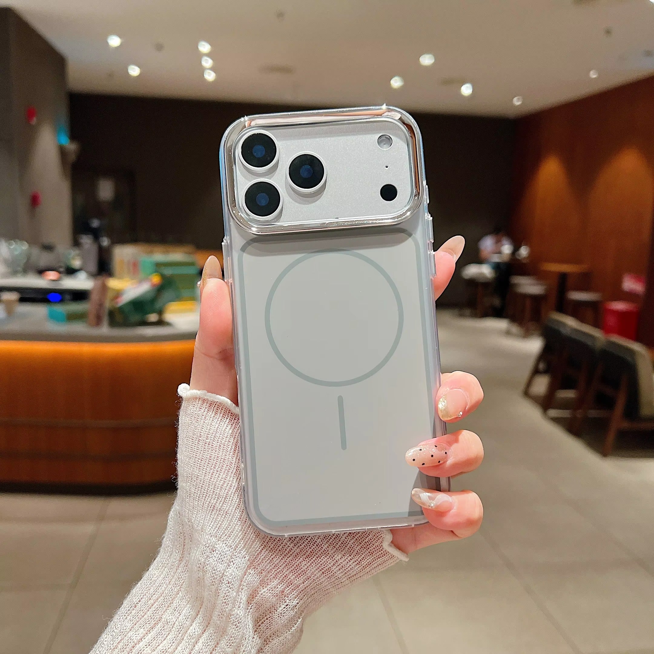 Luxury iPhone Case — Magnetic, Shockproof, Anti-Fingerprint, Anti-Slip Dustproof Back Cover with Color-Blocking Design, Airbag Protection and MagSafe Wireless Charging Support