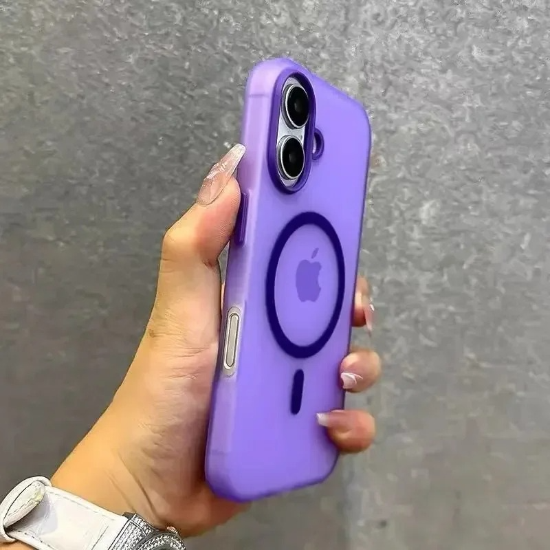 Luxury iPhone Case — Matte Candy Clear Magnetic Soft Cover with Shockproof Anti-Fingerprint Non-Slip Design & MagSafe Compatibility