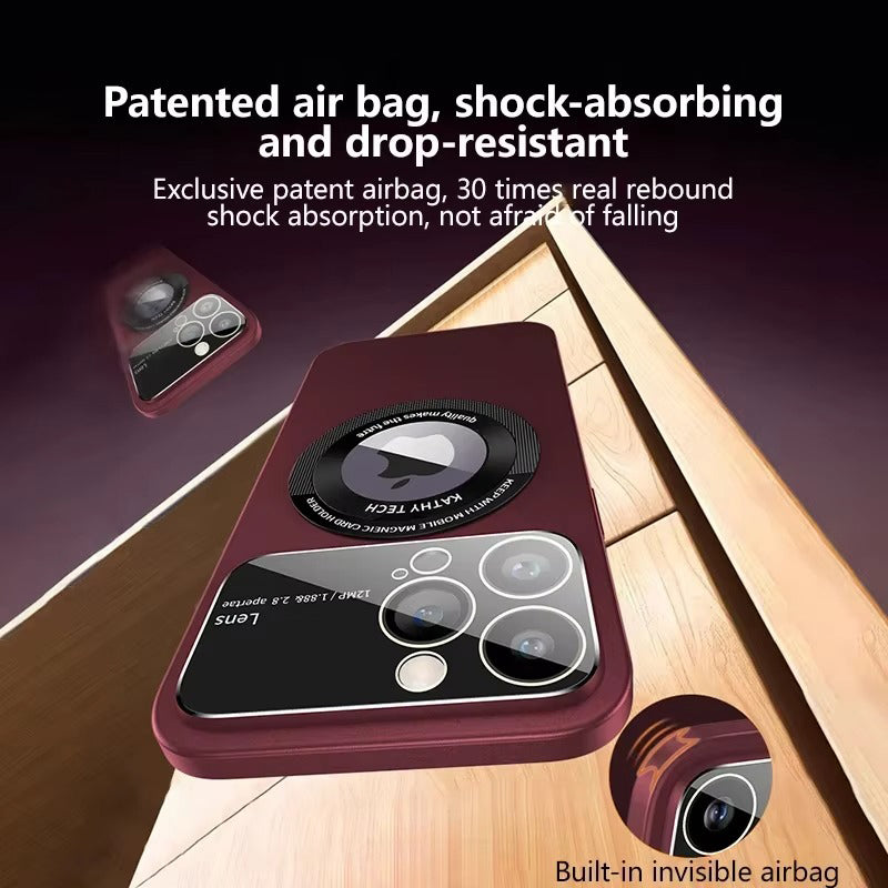 Luxury iPhone Case — Matte Magnetic MagSafe Wireless-Charging Cover with Lens Protection, Shockproof, Anti-Fingerprint, Anti-Scratch, Dustproof Full Coverage Design