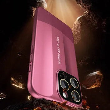 Luxury iPhone Case — Matte Splicing Leather Hard PC Cover with Lens Protection, Shockproof Anti-Fingerprint Anti-Scratch Design & Non-Slip Textured Finish