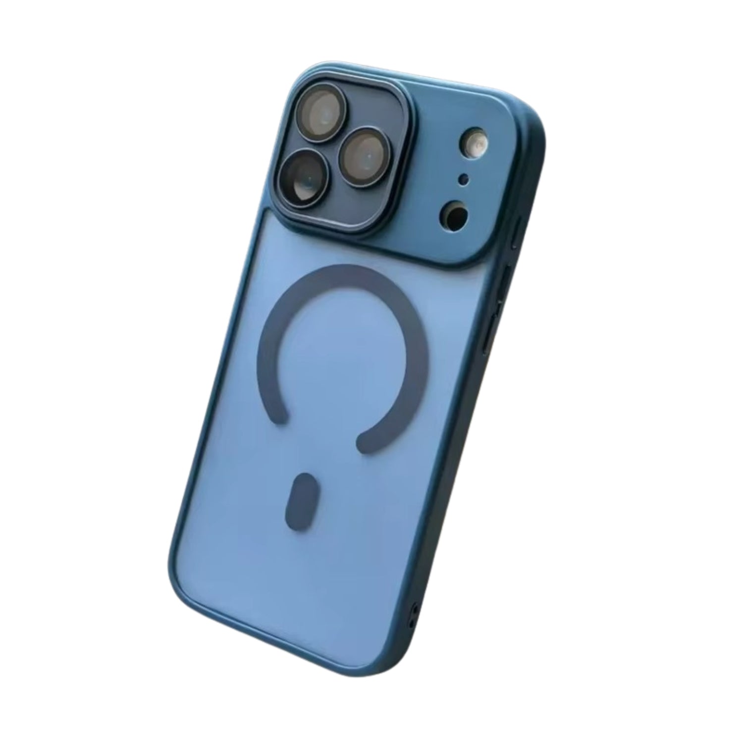 Luxury iPhone Case — Matte Translucent Magnetic Cover with Clear Lens Protection and MagSafe Wireless-Charging Safe Design