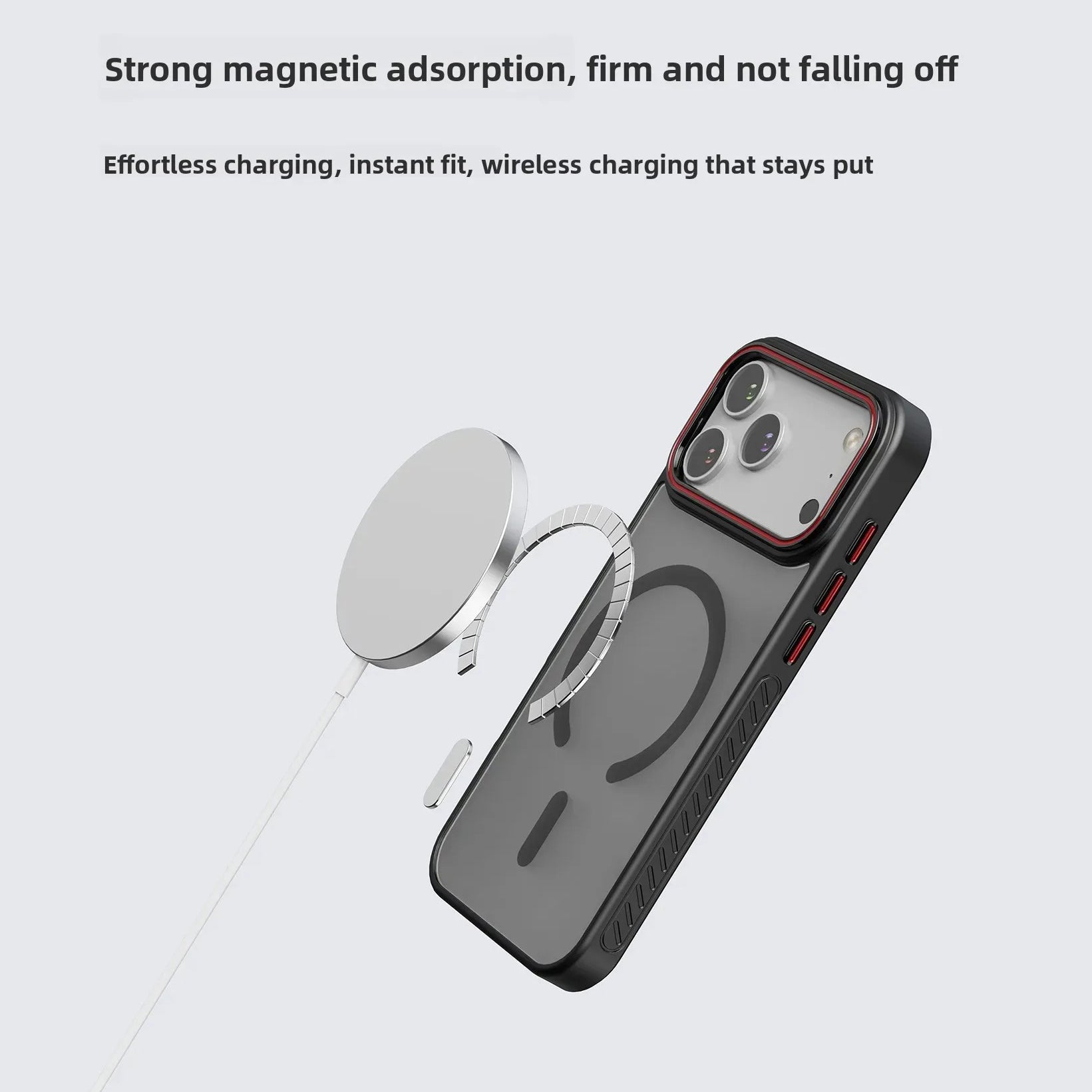 Luxury iPhone Case — Matte Transparent MagSafe Magnetic TPU+PC Shockproof Cover with Anti-Fingerprint Wireless-Charging Safe Design