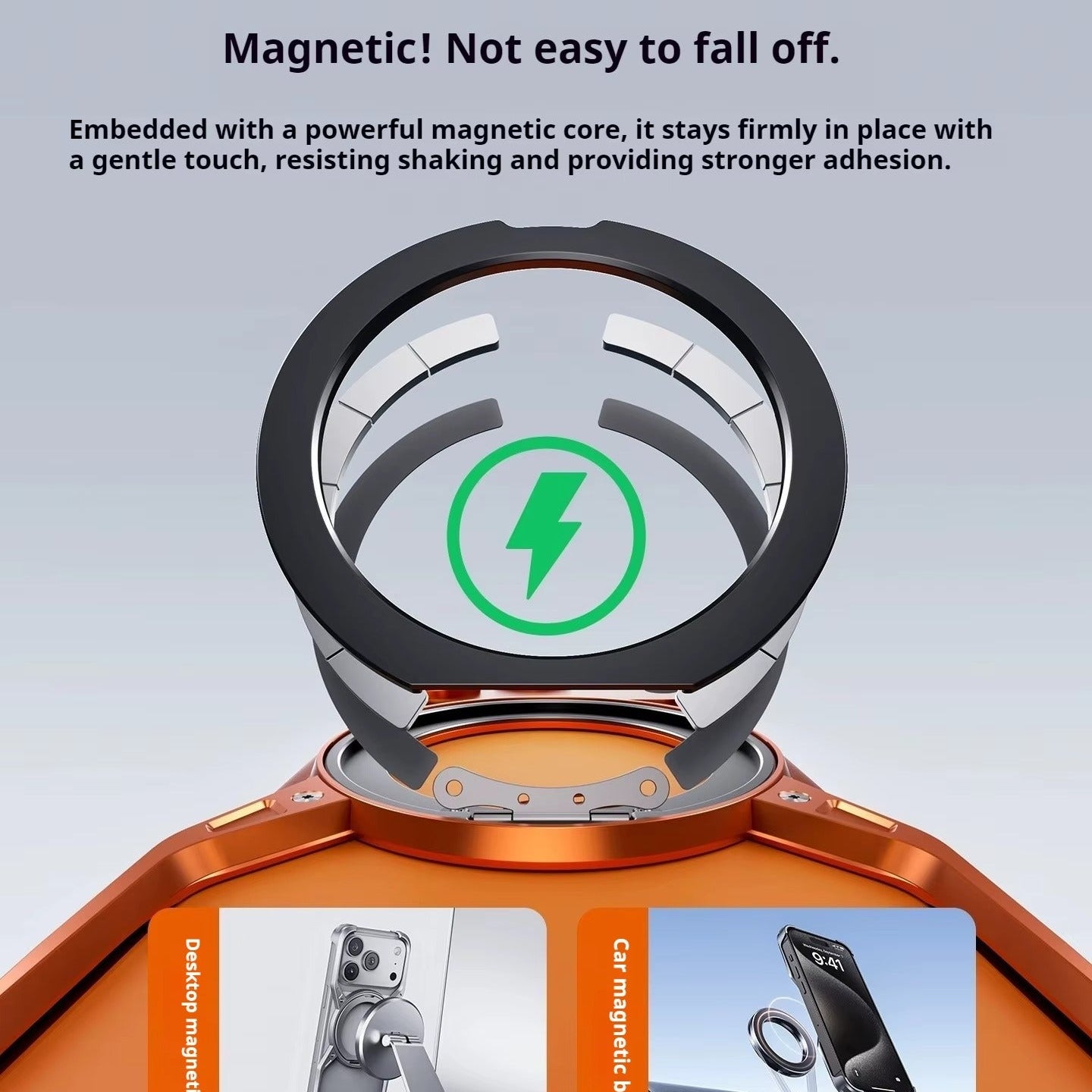 Luxury iPhone Case — Metal Alloy Punk Frame Bumper with 360° Rotating MagSafe Stand Ring, Shockproof Anti-Scratch Non-Slip Design