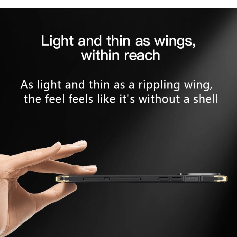 Luxury iPhone Case — PC + Aluminum Metal Bumper Cover with Shockproof Dual-Layer Protection, Dustproof Anti-Scratch Design and Premium Metallic Finish