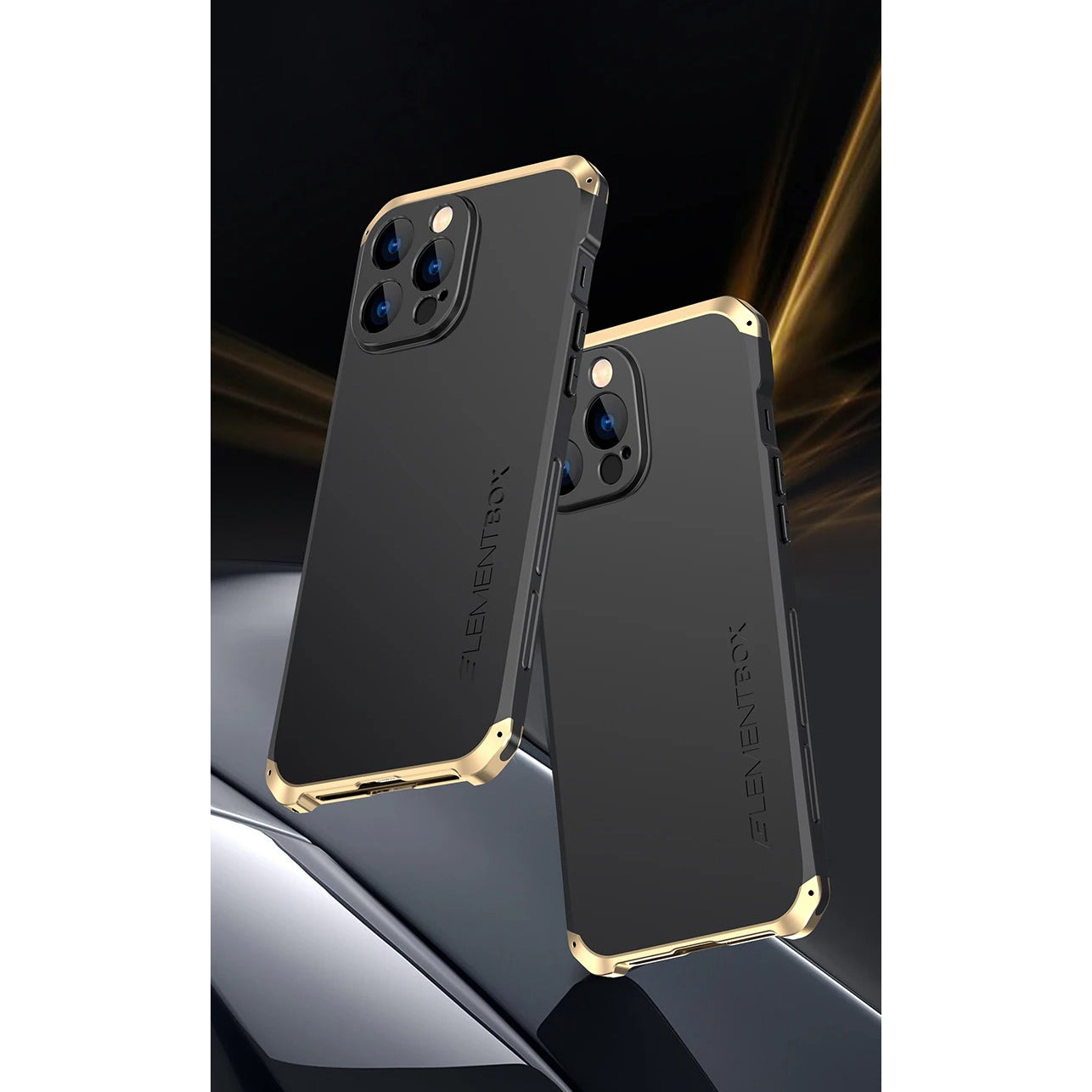 Luxury iPhone Case — PC + Aluminum Metal Bumper Cover with Shockproof Dual-Layer Protection, Dustproof Anti-Scratch Design and Premium Metallic Finish