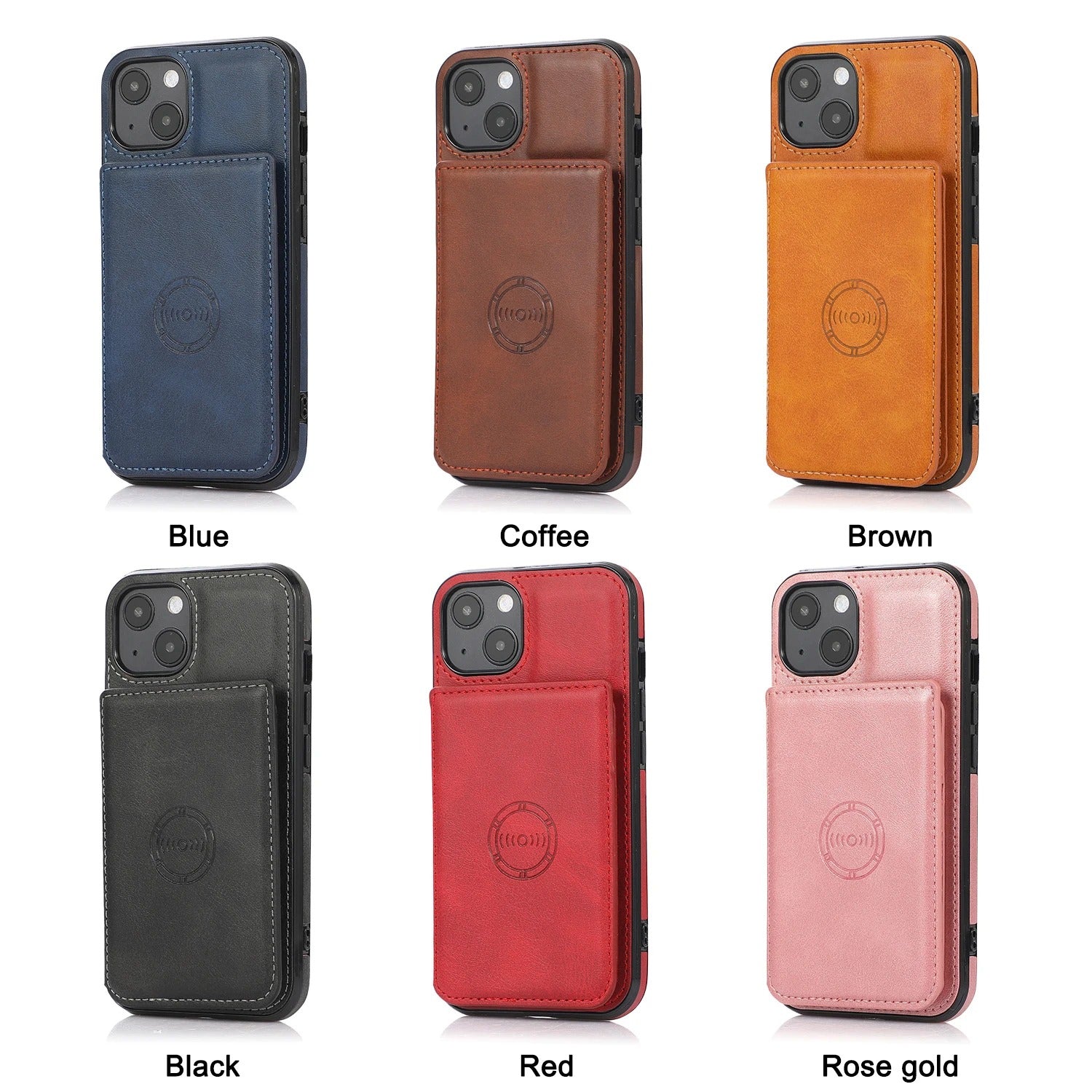 Luxury iPhone Case — PU Leather Flip Wallet with Card Holder, Shockproof Magnetic Car-Mount Ready Design, Full Access Protective Cover