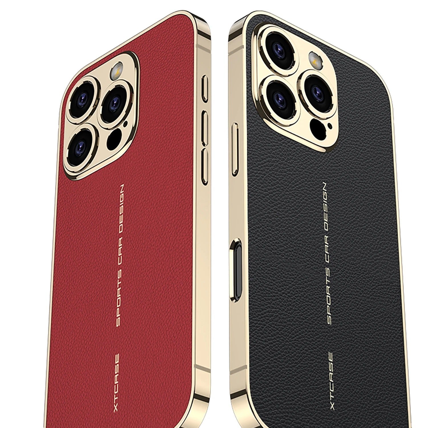 Luxury iPhone Case — Plating Leather Full-Coverage Back Cover with All-Inclusive Lens Protection, Shockproof Anti-Fingerprint Anti-Scratch Design