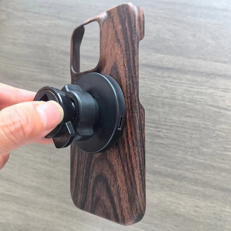 Luxury iPhone Case — Premium Walnut, Cherry, Rosewood or Bamboo Wooden Back Cover with Dustproof Half-Wrapped Protection and Natural Craftsmanship