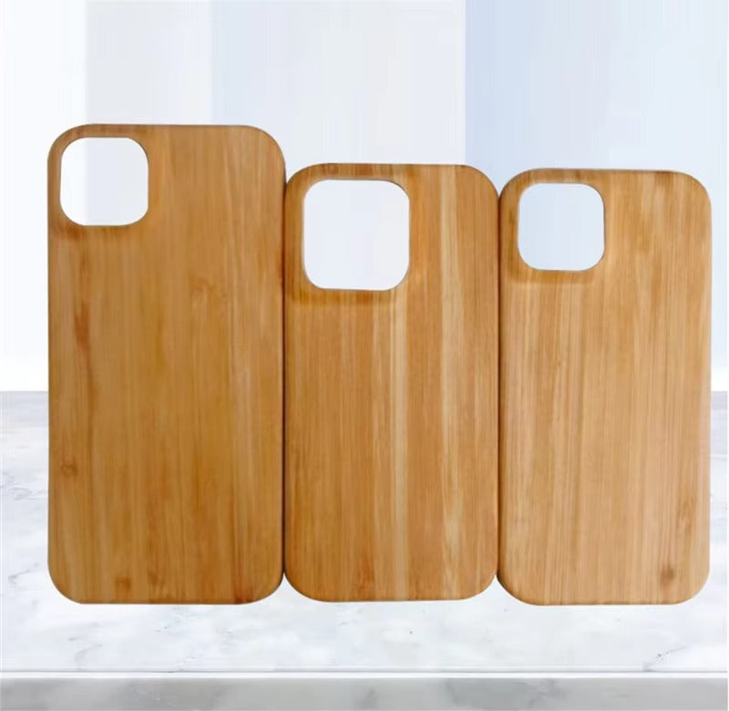 Luxury iPhone Case — Premium Walnut, Cherry, Rosewood or Bamboo Wooden Back Cover with Dustproof Half-Wrapped Protection and Natural Craftsmanship