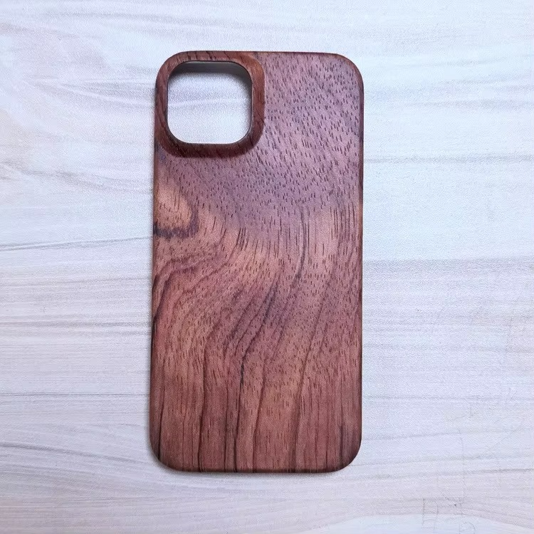 Luxury iPhone Case — Real Walnut, Ebony, Bamboo & Rosewood Wooden Back Cover with Dustproof Half-Wrapped Hard Protection