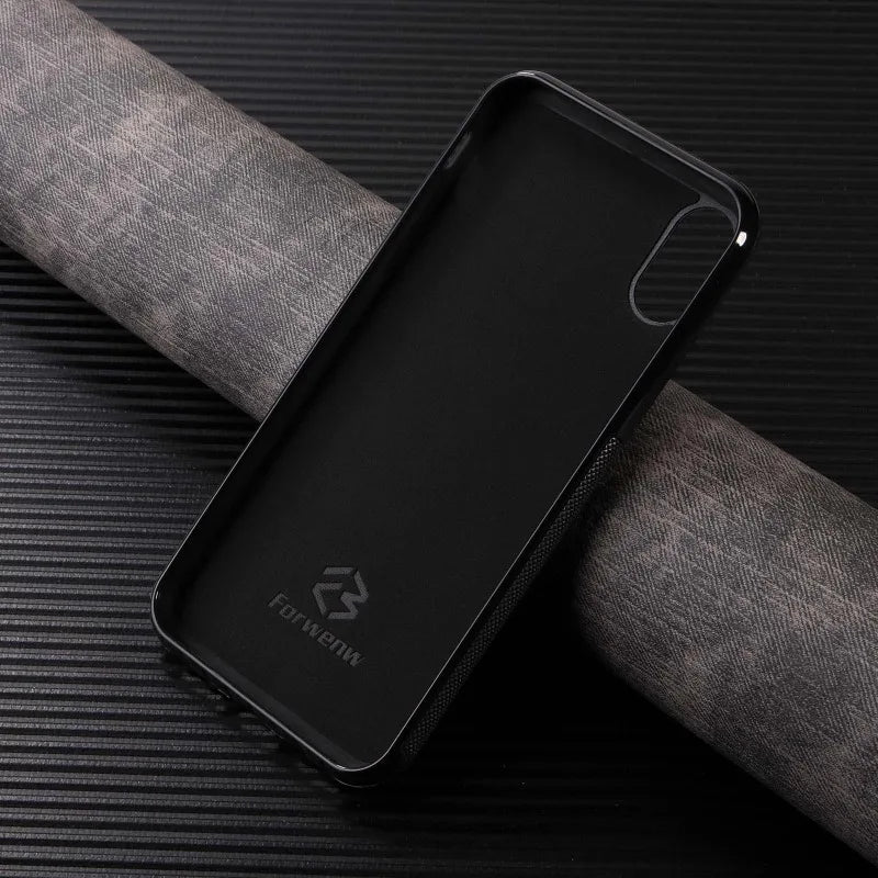 Luxury iPhone Case — Retro PU Leather Wallet Cover with Card Holder, Anti-Fingerprint Scratch-Resistant Design and Secure Storage Compartment