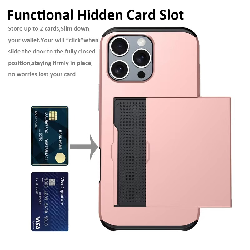 Luxury iPhone Case — Shockproof Flip Wallet Cover with Card Holder, Built-In Stand and Anti-Fingerprint Scratch-Resistant Design