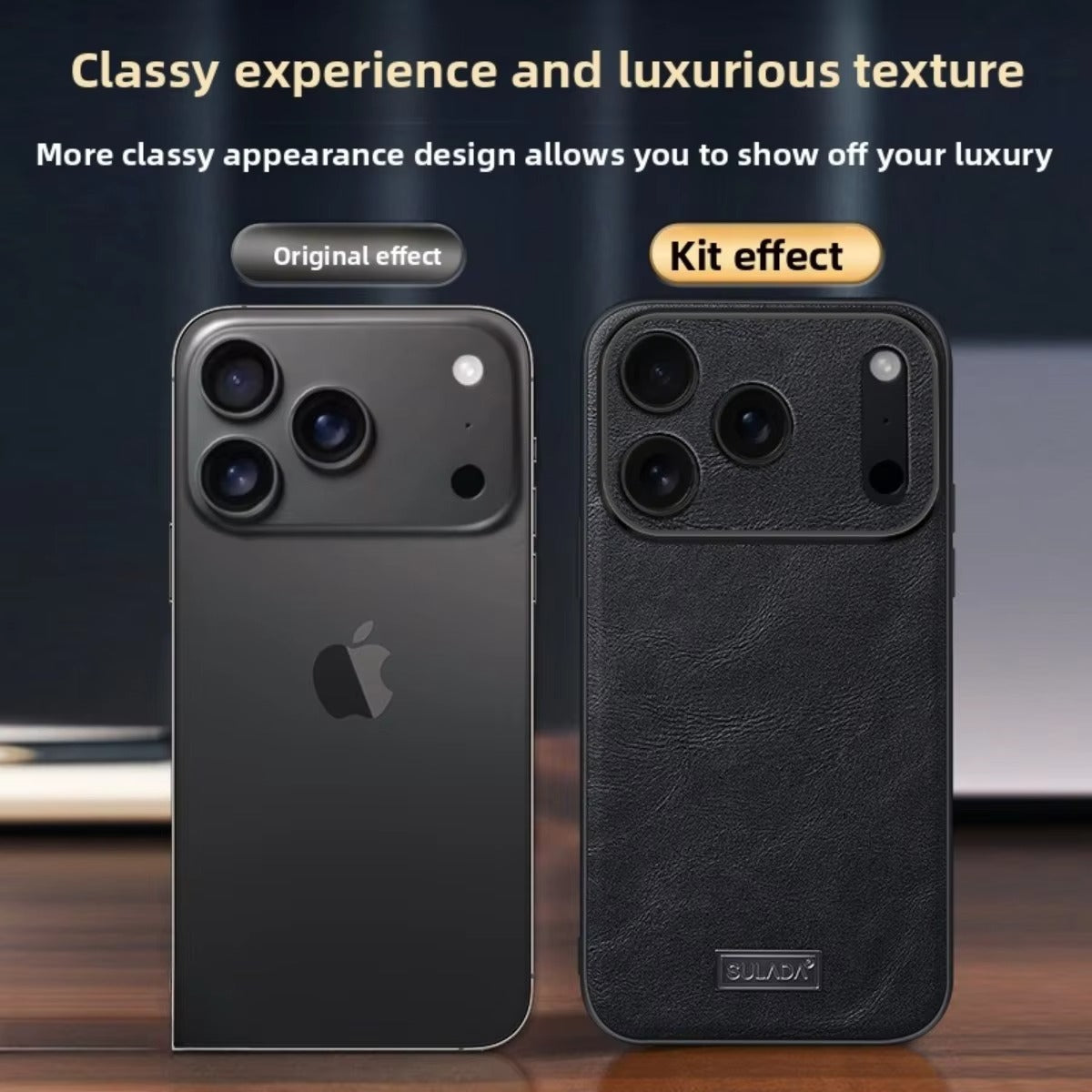 Luxury iPhone Case — Shockproof Soft Leather Cover, Half-Wrapped PC+TPU Design, Anti-Fingerprint Anti-Scratch Non-Slip Protection, Plain Finish