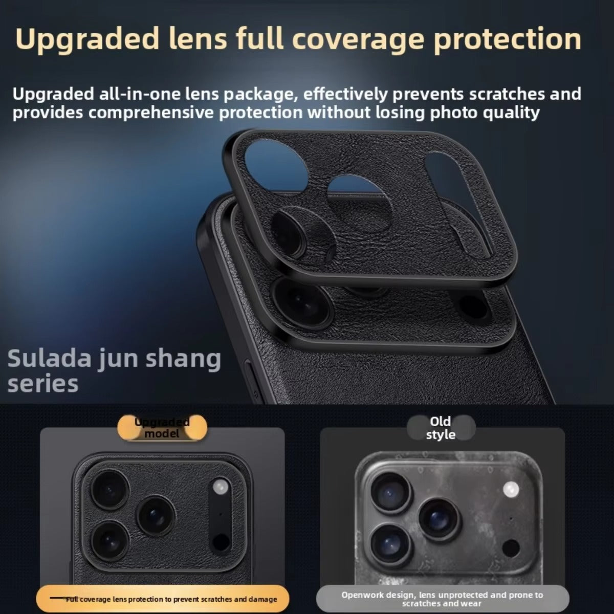 Luxury iPhone Case — Shockproof Soft Leather Cover, Half-Wrapped PC+TPU Design, Anti-Fingerprint Anti-Scratch Non-Slip Protection, Plain Finish