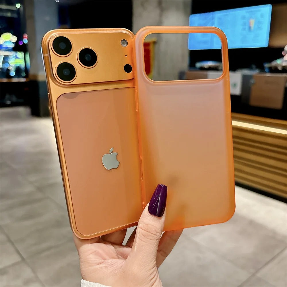 Luxury iPhone Case — Shockproof, Matte Anti-Glare Translucent Full-Coverage Armor Cover with Ultra-Thin Frosted Slim Protection Design