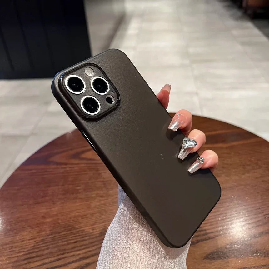 Luxury iPhone Case — Shockproof, Matte Anti-Glare Translucent Full-Coverage Armor Cover with Ultra-Thin Frosted Slim Protection Design