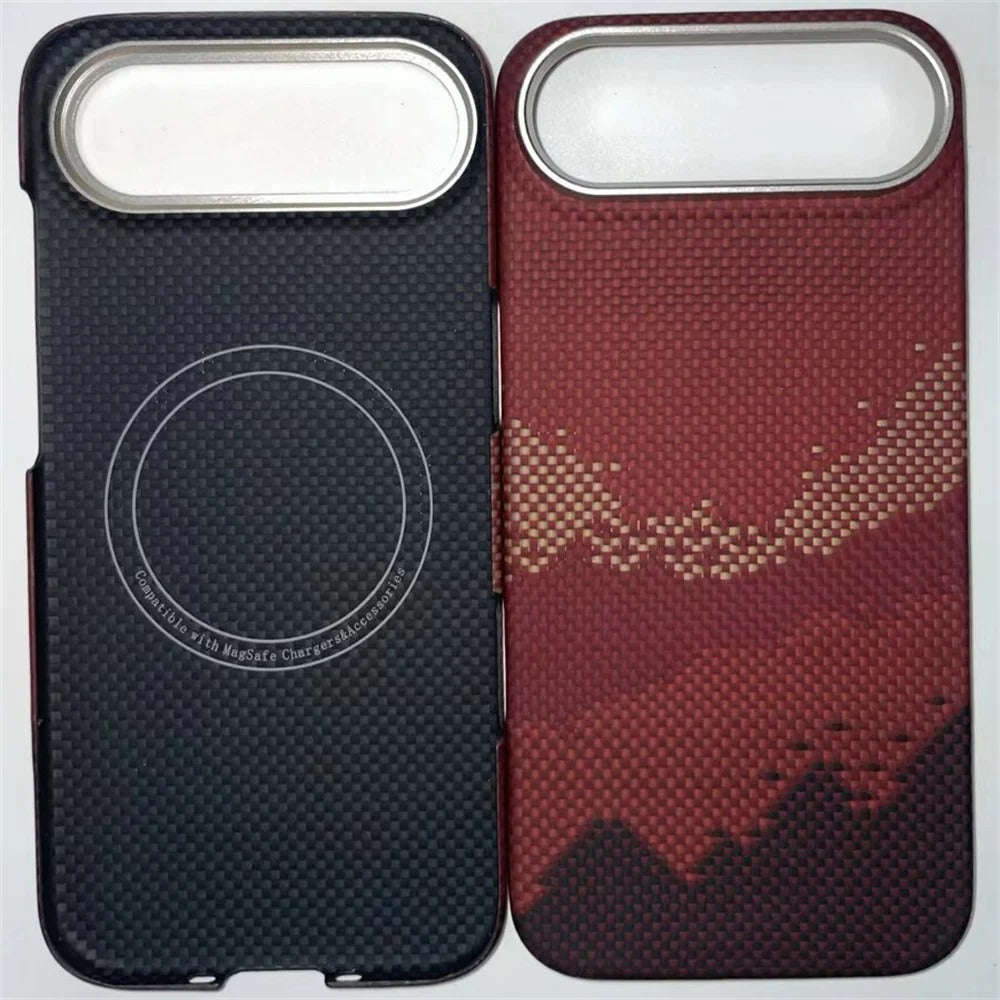 Luxury iPhone Case — Slim Aramid Fiber MagSafe Cover with Lightweight Case-Less Touch Feel and Durable Protective Design