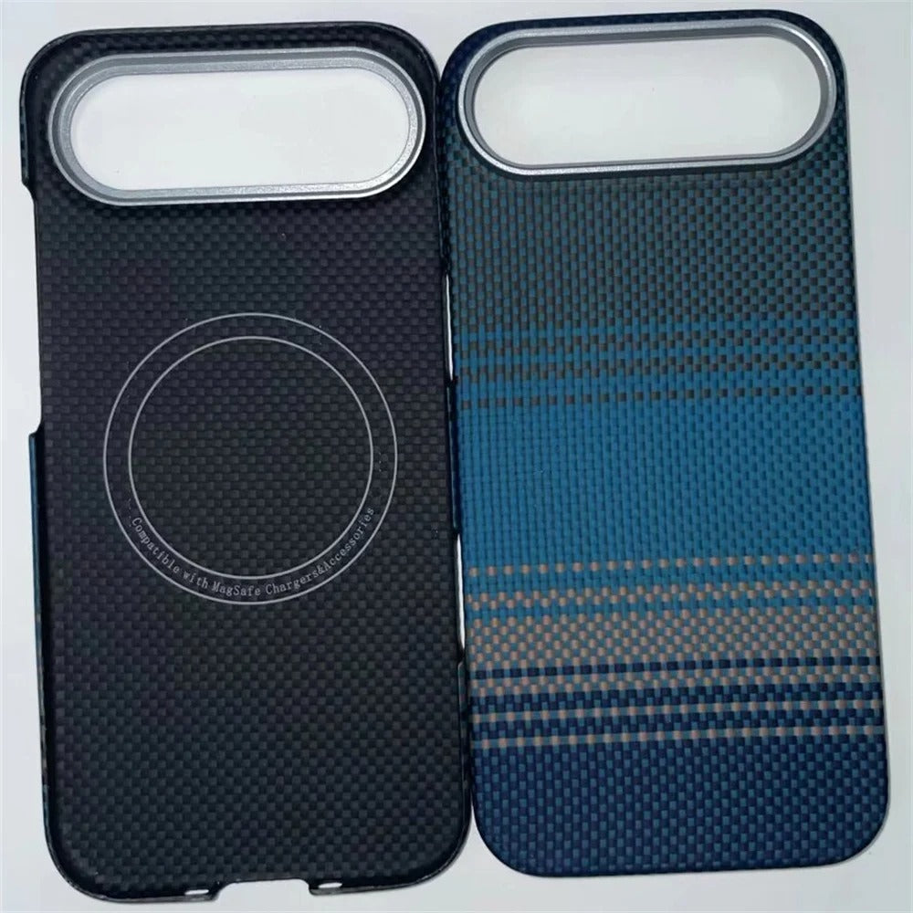 Luxury iPhone Case — Slim Aramid Fiber MagSafe Cover with Lightweight Case-Less Touch Feel and Durable Protective Design