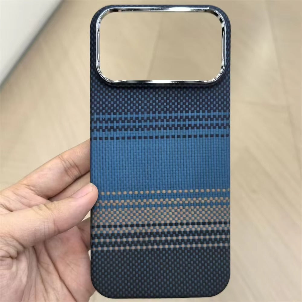Luxury iPhone Case — Slim Aramid Fiber MagSafe Cover with Lightweight Case-Less Touch Feel and Durable Protective Design