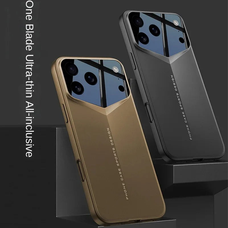 Luxury iPhone Case — Slim Matte Full-Coverage Hard PC Cover with Fine-Hole Lens Protection, Shockproof Anti-Fingerprint Lightweight Tough Design