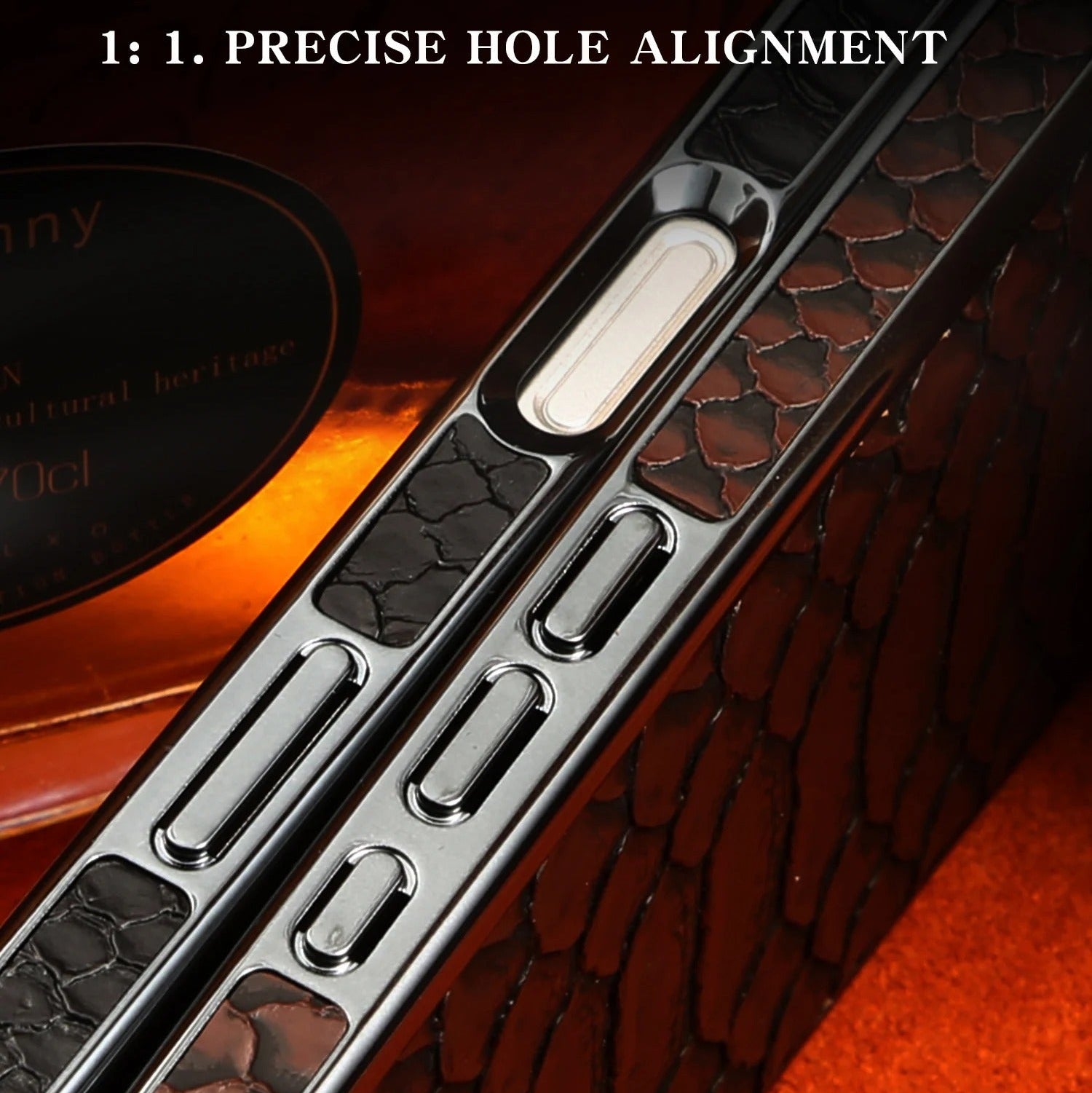 Luxury iPhone Case — Snake-Pattern Leather Cover with Soft Flannel Inner Lining, Premium Protective Design & Stylish Fashion Finish