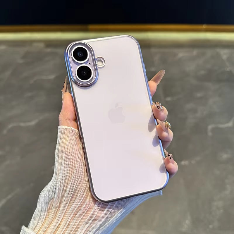 Luxury iPhone Case — UV Matte Transparent Hard PC Cover with Shockproof Protection, Anti-Fingerprint Anti-Scratch Dustproof Lightweight Design