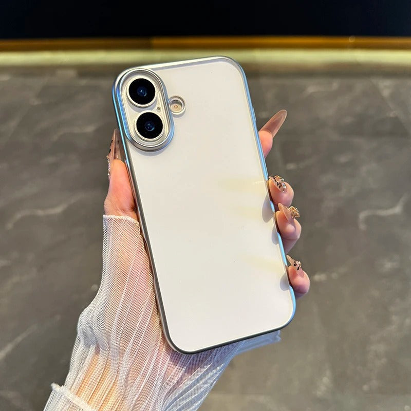 Luxury iPhone Case — UV Matte Transparent Hard PC Cover with Shockproof Protection, Anti-Fingerprint Anti-Scratch Dustproof Lightweight Design